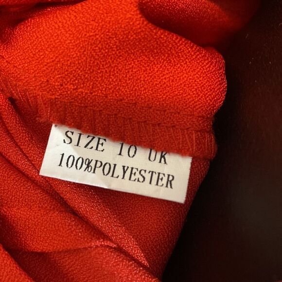 Lavish Alice red pantsuit jumpsuit open back w zipper and tie cherry red - Picture 6 of 6